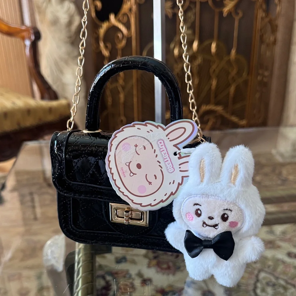 Handbag / crossbody mini size with Plush Bunny Charm patent leather